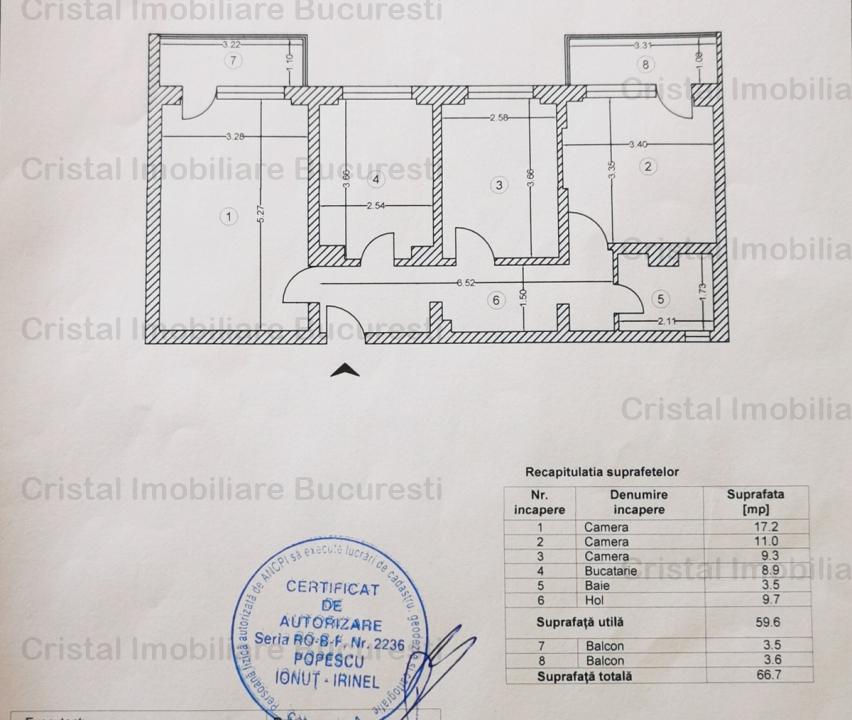 Apartament 3 camere Bld. Obregia. 