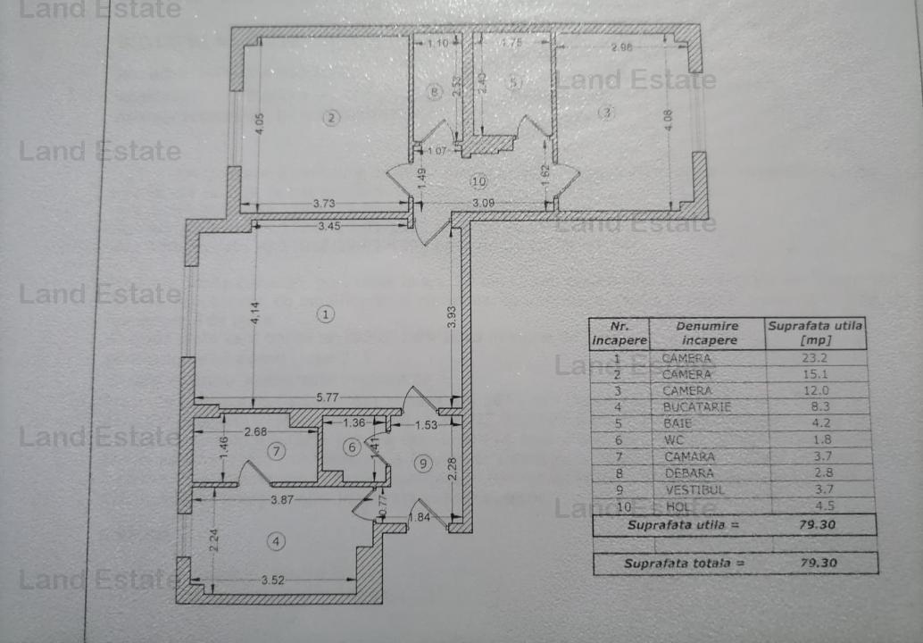 3 camere Lujerului - Orsova ( 79 mp )