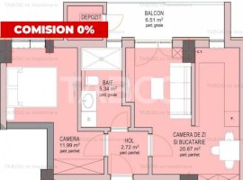 Apartament 43 mpu cu 2 camere etaj 2 cu lift zona Doamna Stanca Sibiu