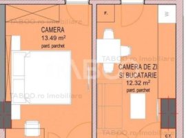 Apartament de vanzare 2 camere 37 mpu cu etaj 1 in Sibiu