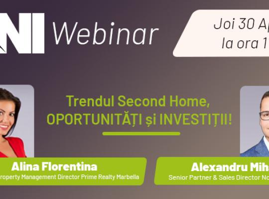 Webinar TNI: Trendul Second Home,  oportunități și investiții!