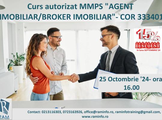 (P) Lansarea unei noi sesiuni a cursului de specializare în domeniul imobiliar: Agent imobiliar/Broker imobiliar (COR 333401)